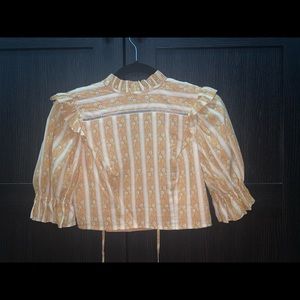 Urban Outfitters Floral Ruffle Crop Top